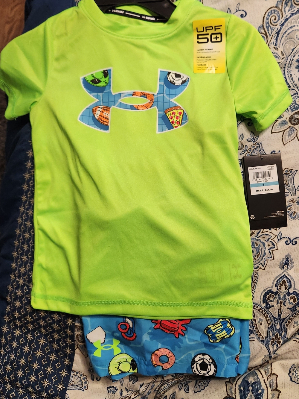 Under Armour  Green Kids' 2-Piece Swim Set - Size 5